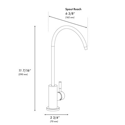 ZLINE Palisades Single Handle Drink Faucet in Champagne Bronze