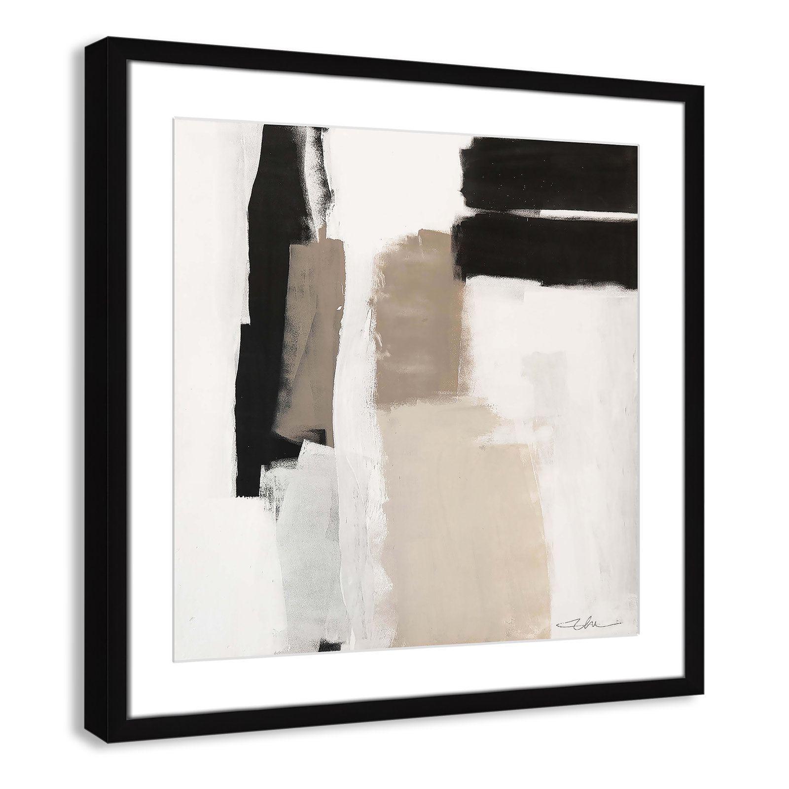 Earth Scapes II Print, 23.5" H x 23.5" W x 0.75" D, Black Box Framed