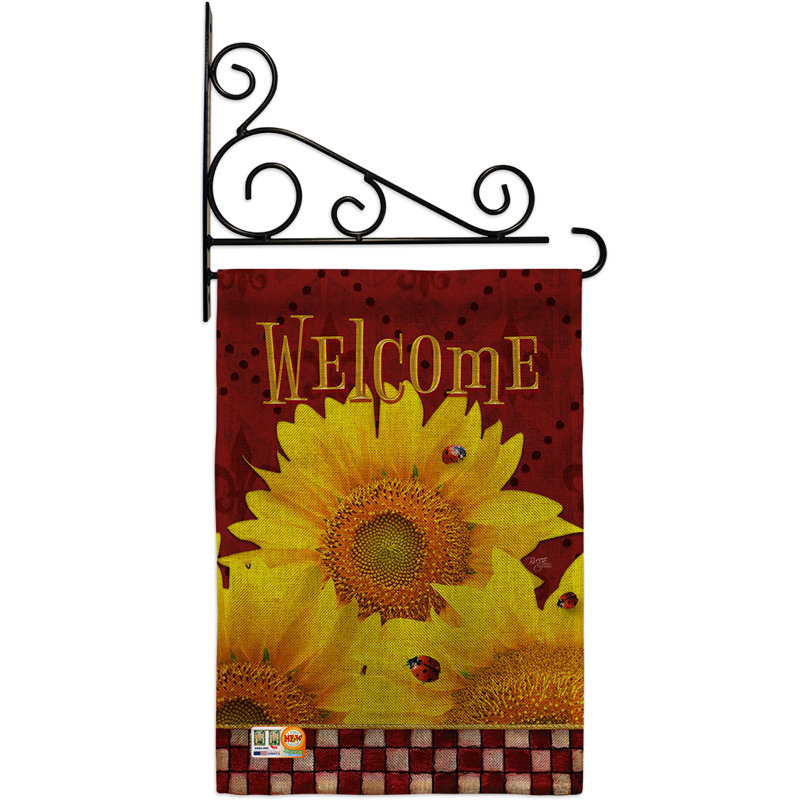 Polyester de 2 côtés en polyester 19 po x l 13 po drapeau de jardin