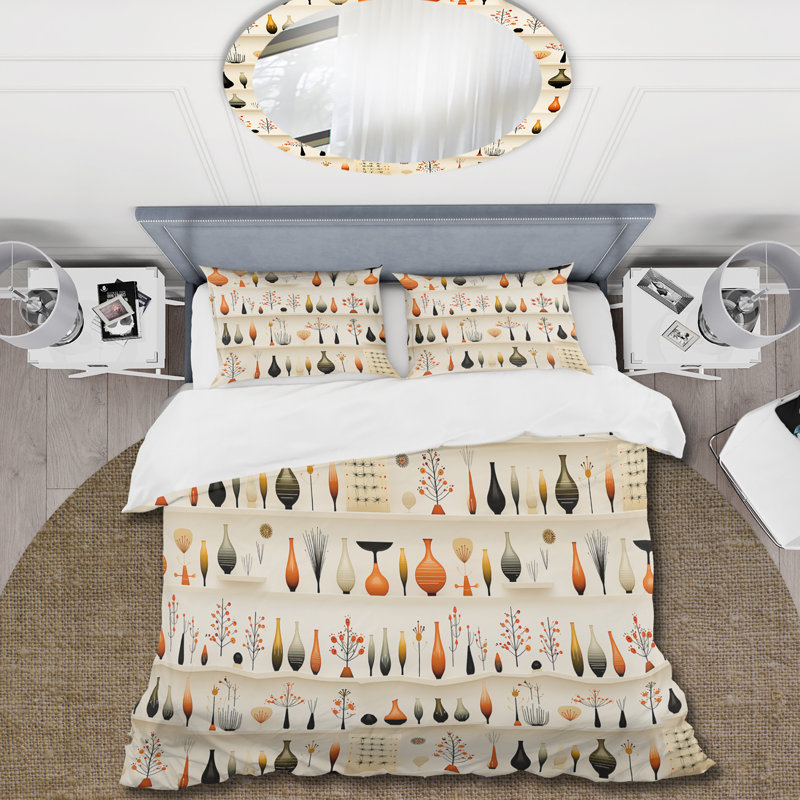 Ensemble de housse de couette Danish Modern Sophistication II, Housse de couette pour très grand lit et 2 très