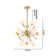 Cosme 11-Light Gold Chandelier With White Glass Globe Shades