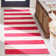 Brookvale Striped Hand-Woven Cotton Red/White Area Rug