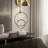 Aluminum Metal Sculpture with Abstract Rings Design in Glam Style - Contemporary Decorative Accent for Modern Spaces.-420388932