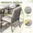 Moffett 7-Piece Gray Aluminum Patio Dining Set With Round Table And Washable Light Gray Cushions
