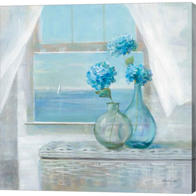 «Beach House Hydrangeas» par Danhui Nai, art mural sur toile