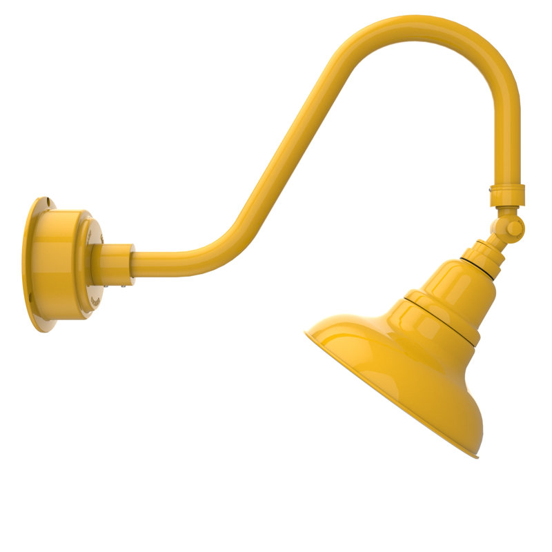Luminaire de grange d'extérieur à DEL Adesh, Jaune