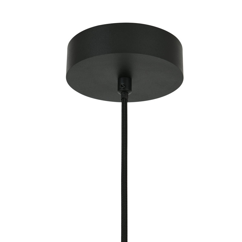 Mini-luminaire suspendu moderne en albâtre 4 po Lucent, Noir, 74.8" H x 3.93" W x 3.93" D
