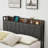 Breelee Linen Upholstered Bed Frame with Storage Headboard and 2 Drawers, Platform Bed with Built-in Charging Station, Heavy Duty, No Box Spring Needed, Easy Assembly, Noise Free-981770297