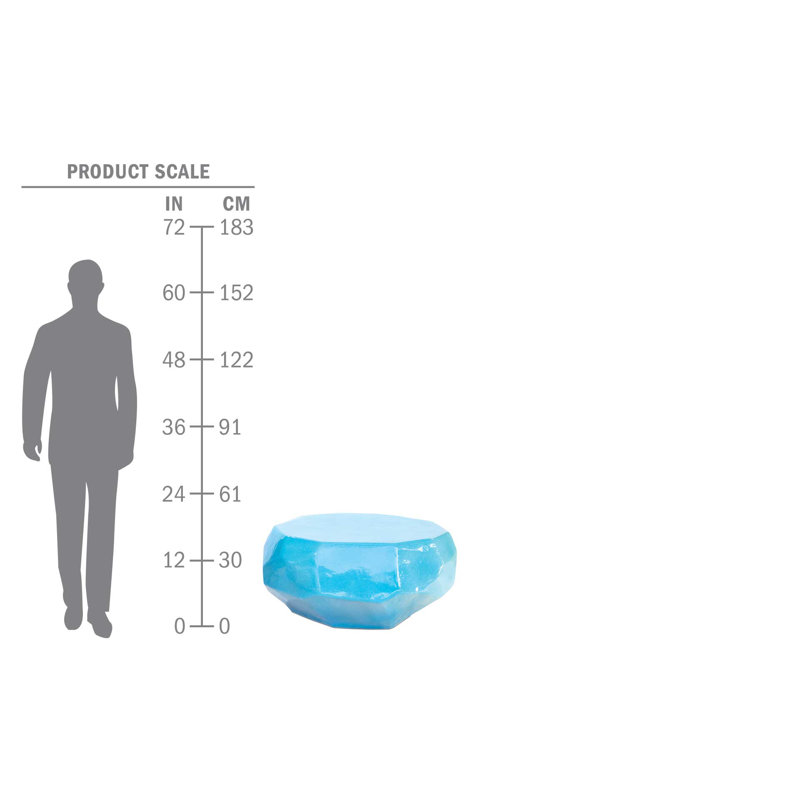 Table basse Perpetual, Bleu turquoise