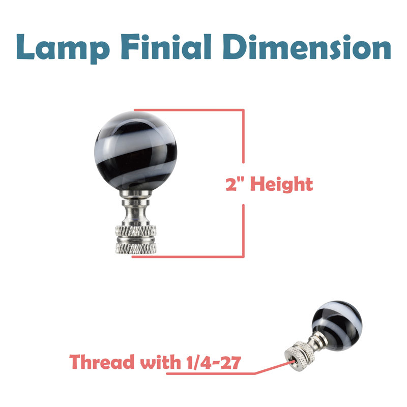 Lamp Finial, Black