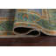 Tapis unique en laine noué à la main de style années 1950 de 9 pi 10 po x 12 pi 10 po bleu / vert / orange