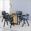 Table ronde noire en bois massif