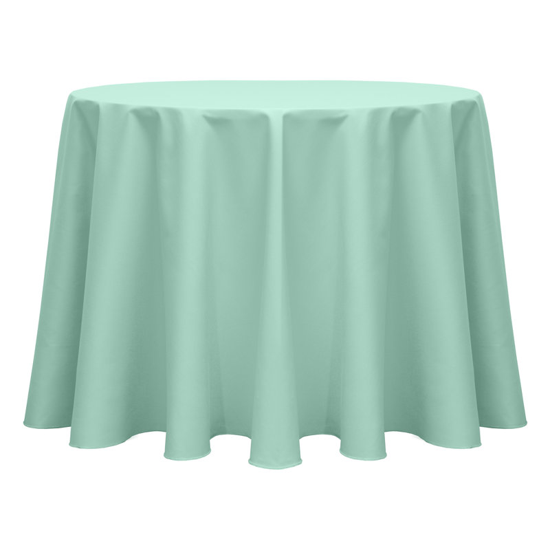 Cotton Twill Round Tablecloth, 3, 102" L x 102" W, Seamist