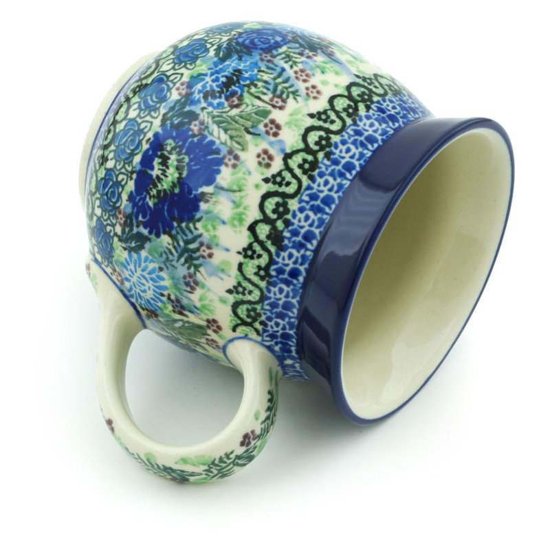 Tasse à bulles en grès poli 16 oz - Blue Meadow