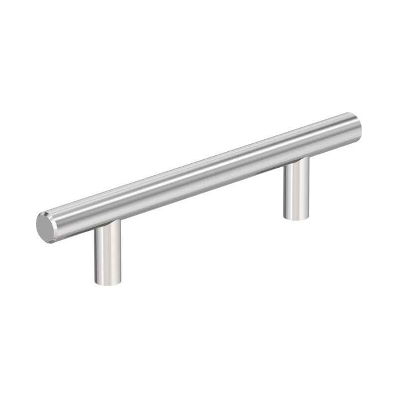 Poignée d'armoire en chrome poli de centre-à-centre 3-3 / 4 po (10 mm) - 10 pièces, 3 3/4", Chrome poli