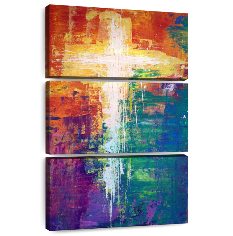 Adella Abstract Cross, 65" H x 42" W
