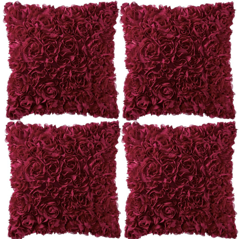 Microsuede Pillow Cover, Wine Red, 20" x 20"