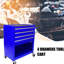 Blue 4 Tool Cart With Wheels. Robust Cold Rolled Steel Frame. Powder Coated Finish. Seamless -Bearing Drawers. 4"  2 Brake, 2 Without . Spacious Storage. 24.46X13x29.72 4 Drawers Multifunctional In-862201138