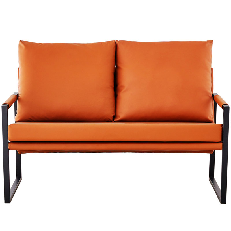 Harowrth 48.13'' Faux Leather Loveseat