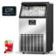Machine à glaçons HAVATO 120 lb / 24 heures - 26,5 lb de rangement, 64 cubes en 12 minutes, autoportant sous le comptoir pour la cuisine / bar / restaurant (qualité commerciale, acier inoxydable) 