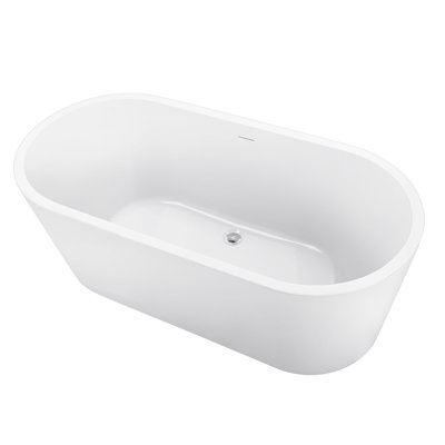 Baignoire de trempage autoportante en acrylique 65 po. X 28 po.