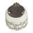 CERAMIC 6/8" SCRIBBLE FOOTED PLANTER, BEIGE