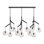 Sean Lavin Sedona 12-light LED triple chandelier in nightshade black finish with clear glass shades