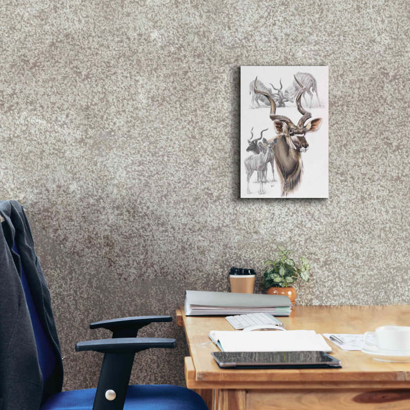 "Kudu" par Barbara Keith, H 18 po x l 12 po x P 0,75 po