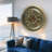 THE GEARS CLOCK Wall Clock with Real Moving Gears IR-LI_ 32 in Round "CORK" BRASS-ANTIQUE
