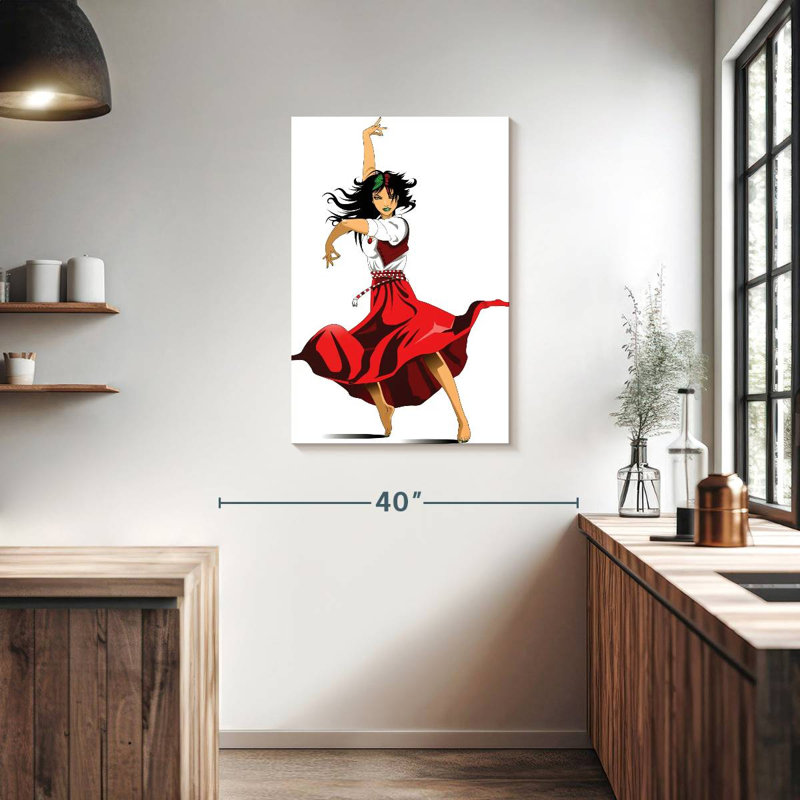 Flamenco Enn Gypsy Girl, H 36 po x l 24 po