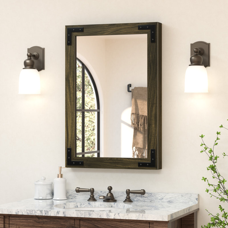 Miroir Gwenneth, 18 po x 26 po, Noir