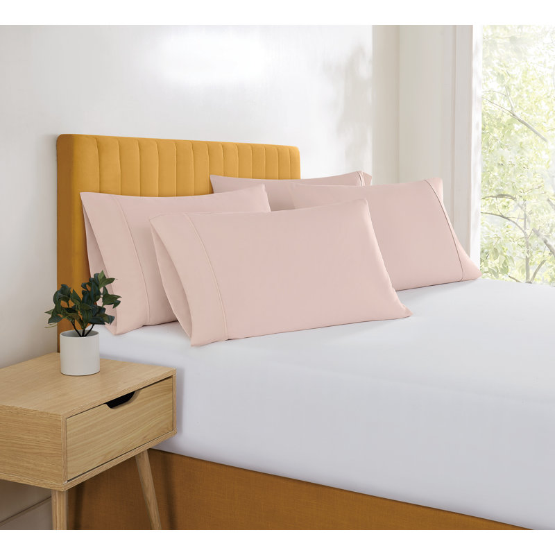Simmons Essential Microfiber Brushed Sheet Set, Blush, King