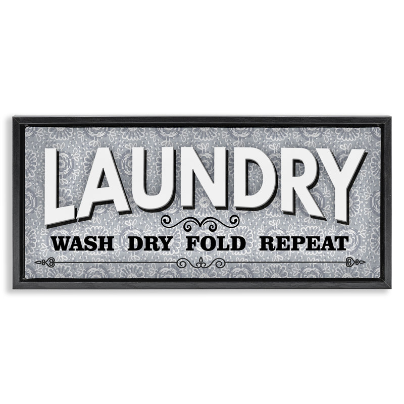  "Antique Laundry Rules", art mural encadré par Conrad Knutsen, Cadre flottant noir de jais, H 14 po x l 31 po