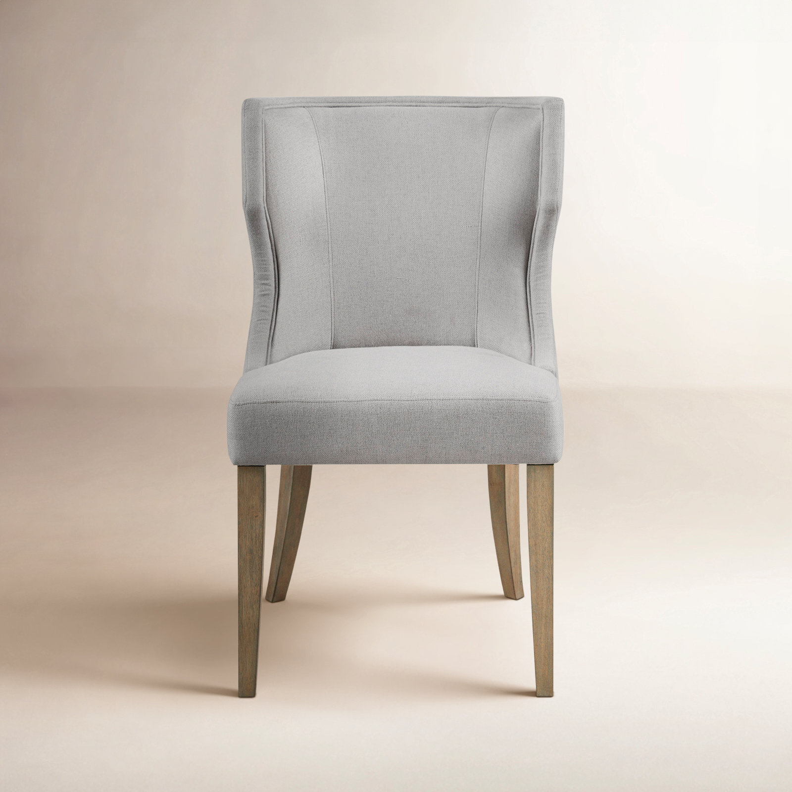 Madison Park Carson Wing Back Dining Side Chair, Light Gray
