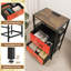 Table de chevet 2 tiroirs avec station de charge, table de chevet avec ports USB et amp; Table de chevet noire Outlet