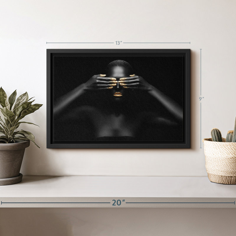 «Black and Gold Beauty Wall Art», H 9 po x l 13 po