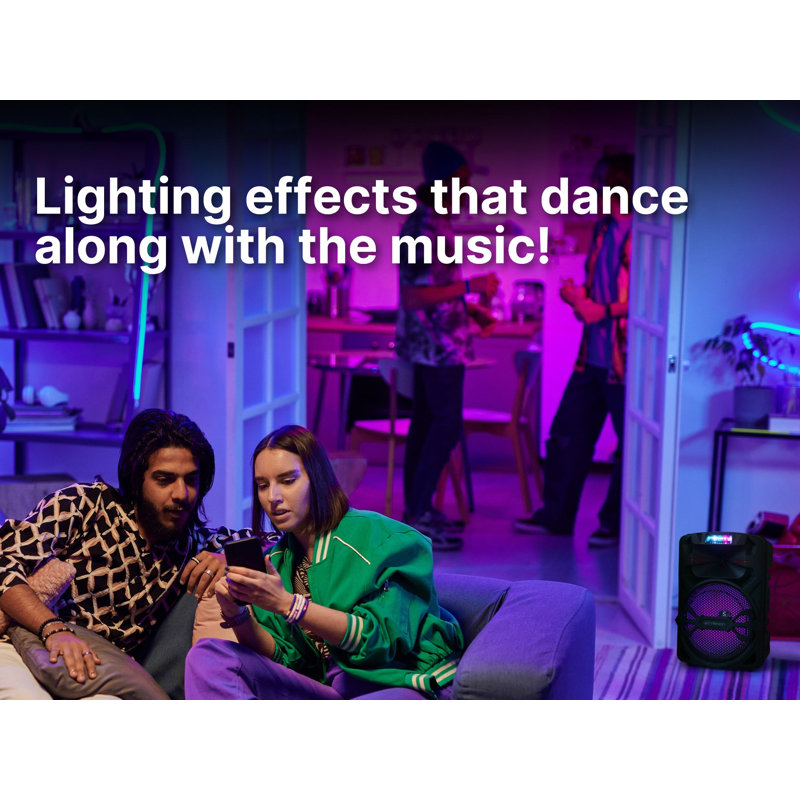 12” Bluetooth Party Speaker with Disco Lights