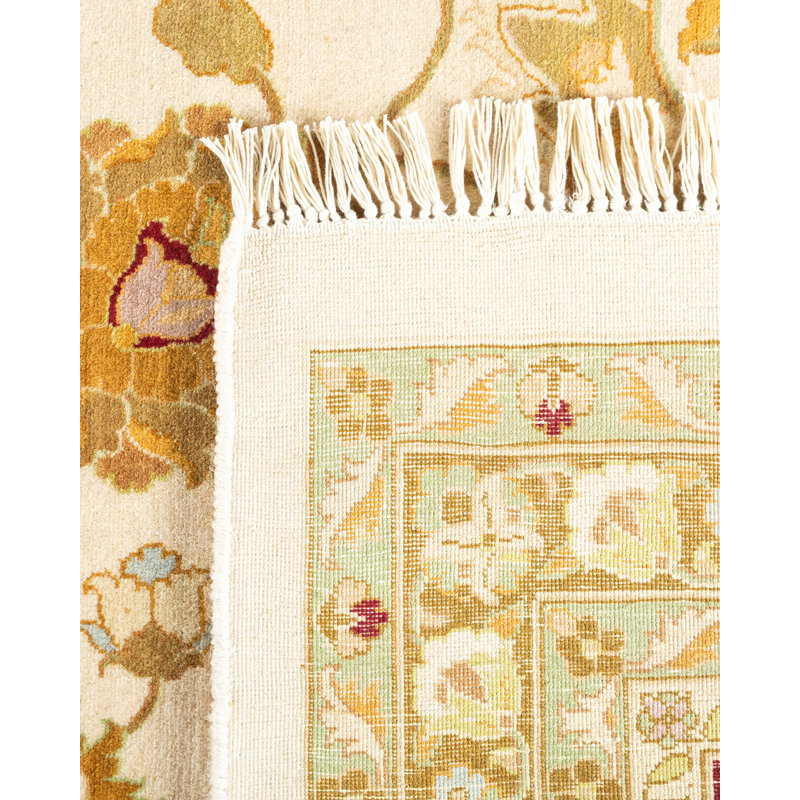 One-of-a-Kind 10' 2" X 13' 9" 2000s Wool Area Rug in Ivory