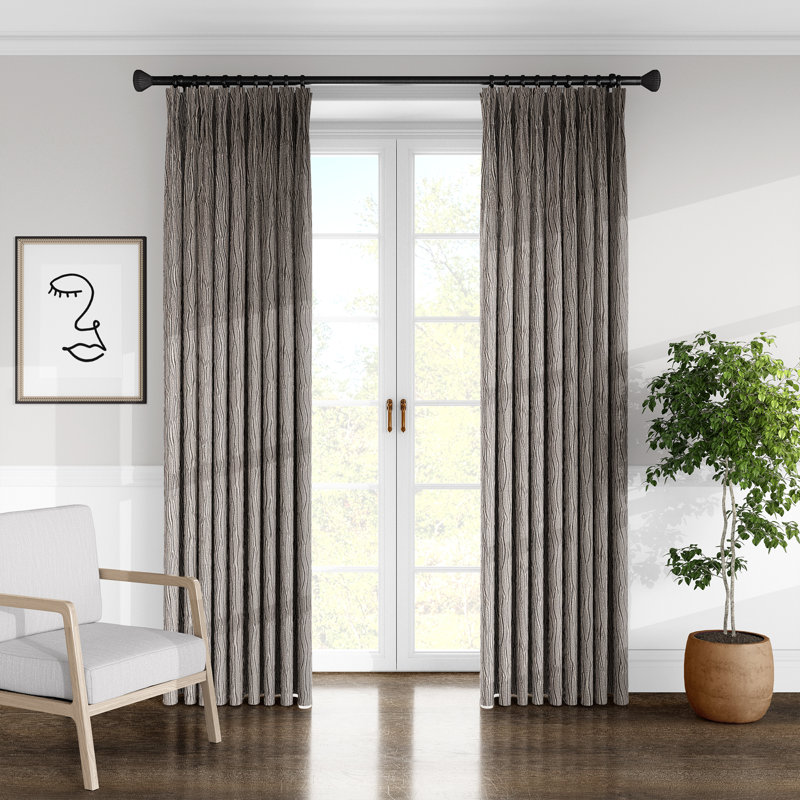 Rideau simple obscurcissant, L 40 po x L 132 po, Chocolat