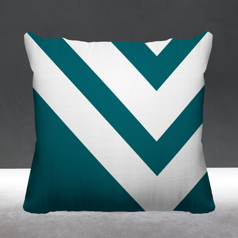Coussin décoratif intérieur / extérieur Dwight, 15 po x 15 po, Vert, Carré