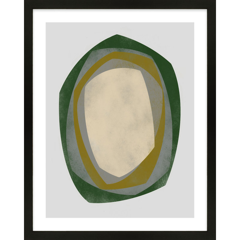 Geode 1 Painting by Jacques Pilon, 20" H x 16" W, Black Framed