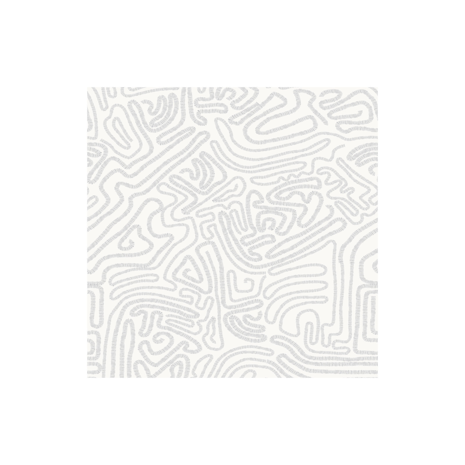 Sketch Peel and Stick Wallpaper, Gray