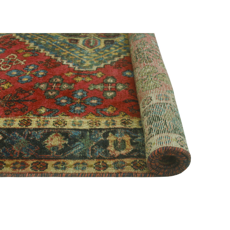 Tapis unique en laine 4 pi 2 po x 5 pi 1 po Nakishia 1980