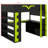 Pro Gamer Loft Bed With Desk,RGB Lights,Shelves,Pegboard & Drawer-63828665