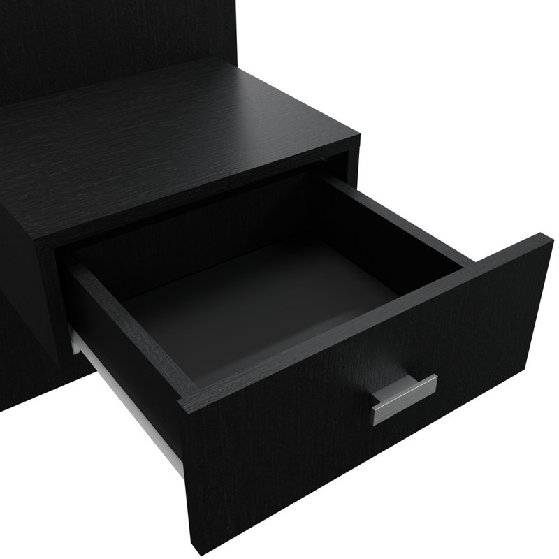Plateforme de chambre Katsuki, Grand lit, Noir Karisma