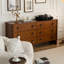 Armoire d'appoint en bois manufacturé brun foncé