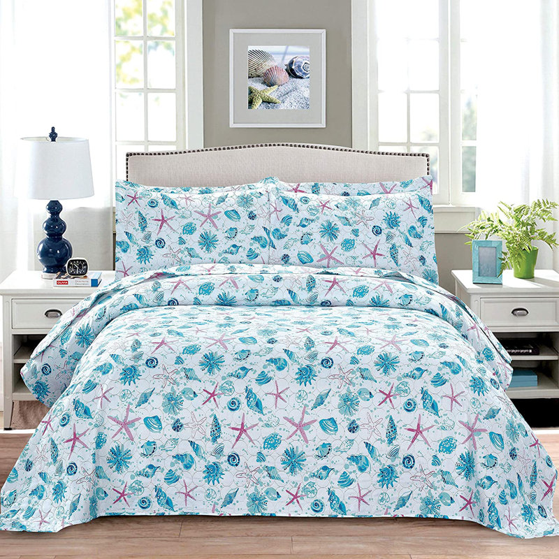 Ensemble de courtepointe réversible en microfibre Beiler, Courtepointe très grand et 2 très grandes taies