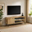 Meuble télé en bois moderne avec étagères de rangement et garde-robe