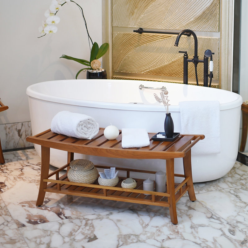 Banc de douche en teck Knudsen