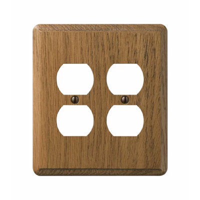 Ensemble de 1 plaque murale américaine en bois brun à 2 bandes Amerelle